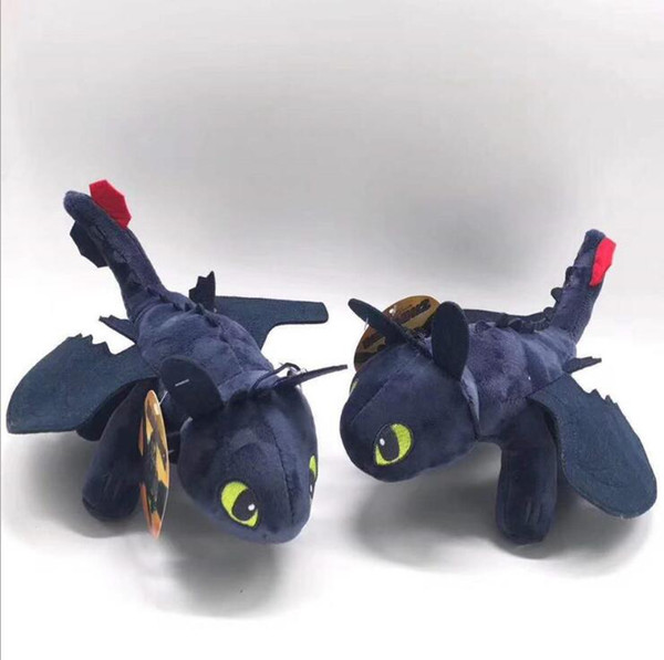 Toothless Night Fury Plush Toys 25cm How to Train Your Dragon Plush Toys Toothless Night Fury Stuffed Animal Plush Doll Toys for Kids 12pcs