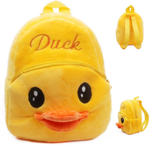 Lovely Plush Small Yellow Duck Baby Backpack Child School Bag Baby Schoolbag Infant Bags little mini cute bags