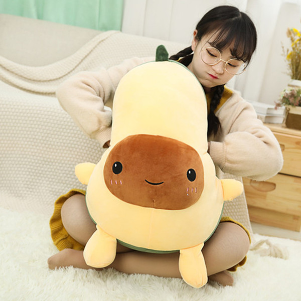 1 pcs 30-60CM Cute Avocado Stuffed Plush Toy Soft Baby Doll Cartoon Fruit Pillow Sofa Cushion kids Girls Christmas birthday Gift