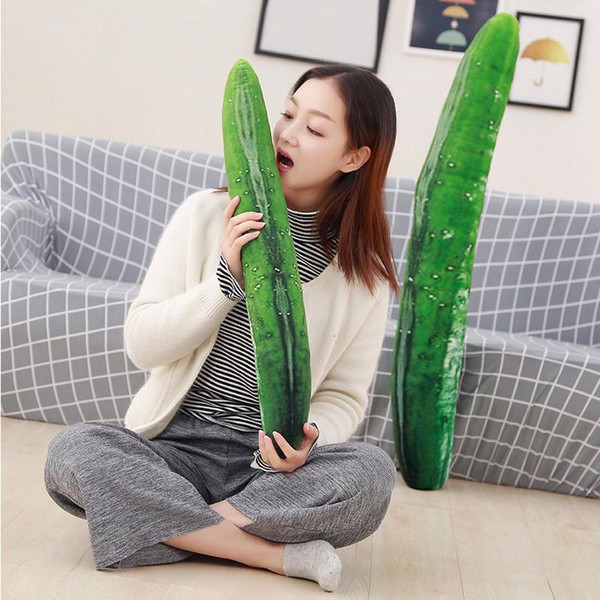 55/70/110cm Huge Creative Simulation Cucumber Plush Toy Soft Stuffed Cute Fruits Pillow Funny Kids Children Birthday Gift Doll