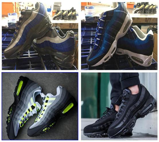 2019 chaussures 95 New Mens Womens Classic Black White Sports Trainer Surface Cushion Breathable Sports Sneakers Running Shoes 36-46