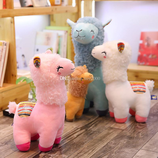 Lovely 4 Colors Alpaca Llama Plush Kids Toy Doll Animal Stuffed Animal Dolls Soft Plush Alpaca For Kids Birthday Gifts 25CM