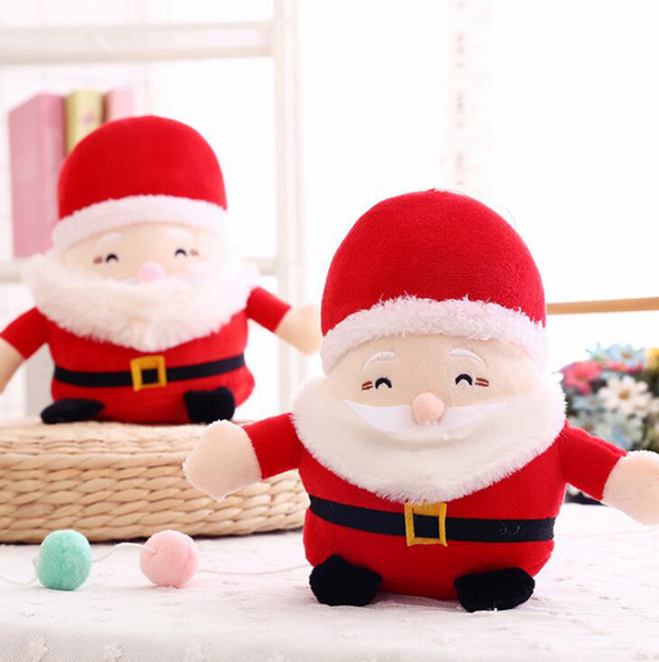 Santa Claus Plush Doll 20cm 25cm Cute Christmas Stuffed Toys Xmas Soft Doll Kids Cartoon Table Decoration OOA7363-4