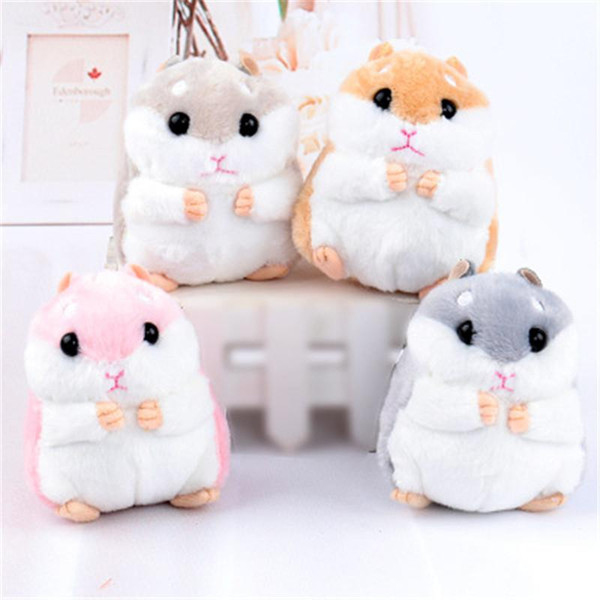 Small Hamster Doll New Style Cute Soft Plush Cartoon Kawaii Animal Keychain Stuffed Mouse Toy Birthday or Christmas Baby Stuffed EEA1166-2