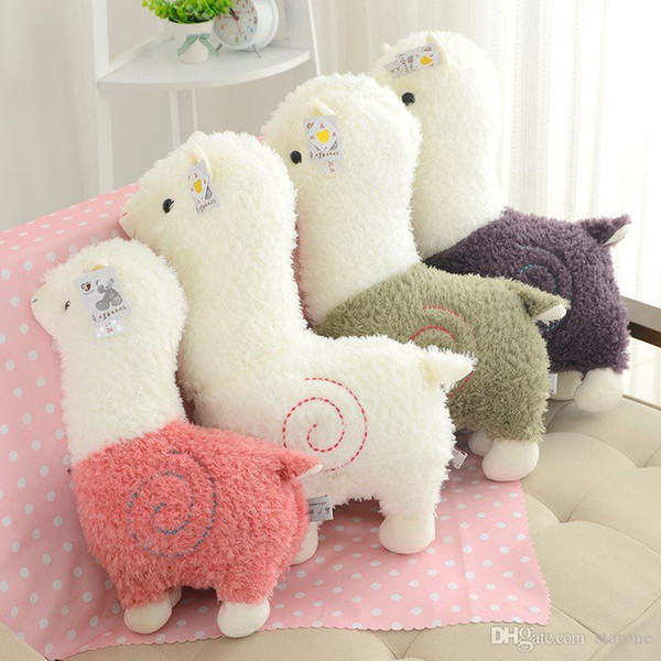 Cute Cartoon Alpaca Plush Doll Toy Fabric Sheep Soft Stuffed Animal Plush Llama Yamma Birthday Gift For Baby Kid Children 