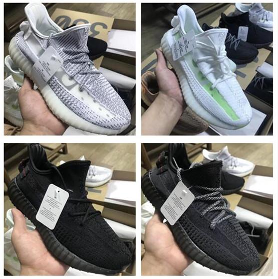 2019 Static Butter SESAME 350 V2 Running Shoes Blue Tint Semi Frozen Yellow Zebra Cream Triple Sport Trainers Sneakers