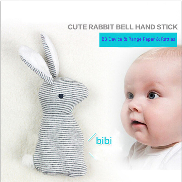 Baby Rattle Toys Animal Cute Rabbit Hand Bells Plush Toys Baby Gift With BB Sound Playing Gift Christmas Plush Doll Kids Rattle Toy