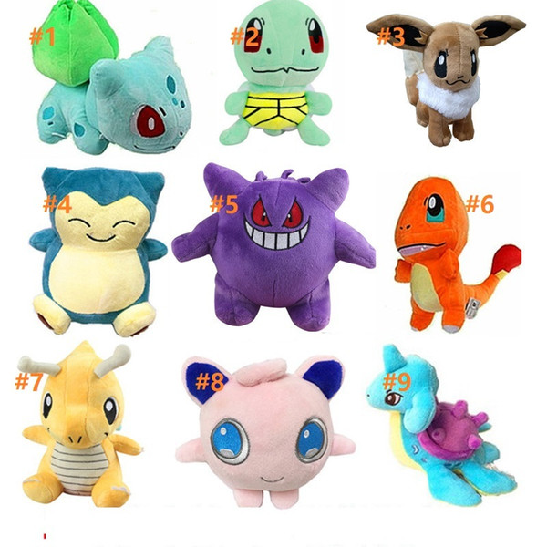 12-20cm 15 styles Pikachu Plush Toys dolls Squirtle Charmander Bulbasaur Pikachu Plush cartoon Stuffed animals soft Christmas gift toys