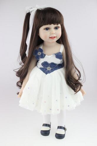 The Cutest Fashion Lifelike Baby 18' Inch American Girl Doll PlayToy BDG67 Eco-friendly Brinquedos Meninas Bathing DIY Doll Cheapest Doll