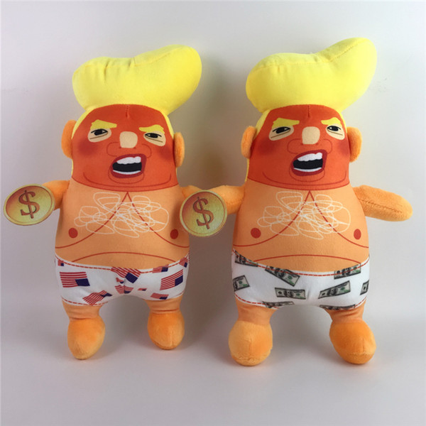 Donald Trump Funny Doll Model Plush Toy Desk Ornaments Funny Lovely Toy Trump Plush Dolls height 27cm 4863