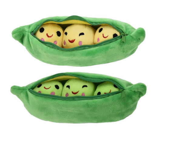 Hot Kids Baby Plush Toy Cute Pea Stuffed Plant Doll Girlfriend Kawaii For Children Gift High Quality Pea-shaped Pillow Toy