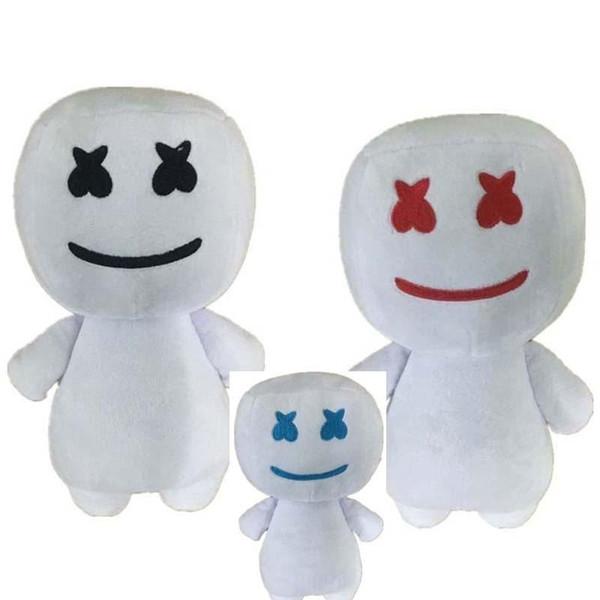 25CM New Cartoon DJ headset electronic syllable cotton candy DJ headset marshmello plush toy doll Halloween gift 3 colors K292