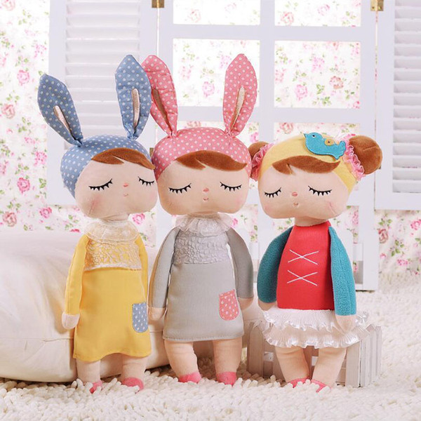 2016 New 13'' Metoo Plush Dolls Kids Girls Boys Lovely Stuffed Bunny Rabbits Toys Babies Gifts Infant Accompany Sleep Doll