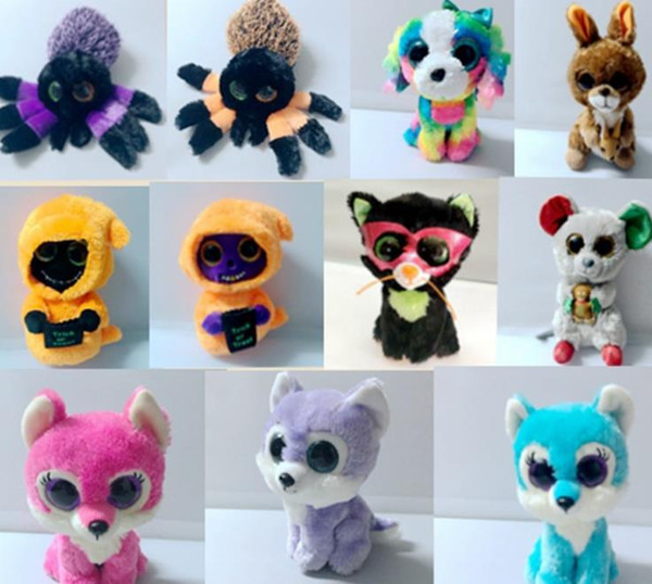 top Ty Beanie Boos Plush Stuffed Toys 15cm Wholesale Big Eyes Animals Soft Dolls for Kids Gifts ty Big Eyes Stuffed plush A632