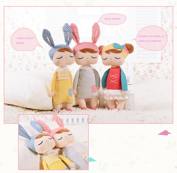 13 inch Hot Sale Genuine Metoo Angela Rabbit Dolls Bunny Baby Plush Toy Cute Lovely Stuffed Toys Kids Girls Birthday/Christmas Gift