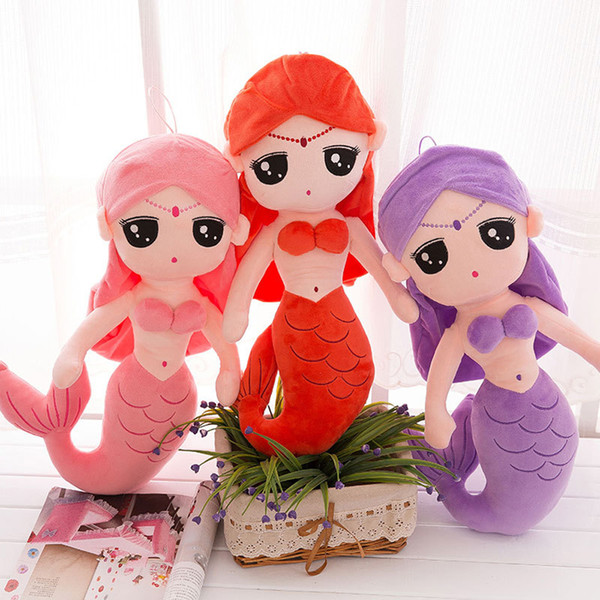 30CM Mermaid Plush Toys girl Doll Princess Doll soft Toy mix colors 4pcs lot Lovely Cartoon Beauty Stuffed Soft Sea-maid Toy for girlfriend