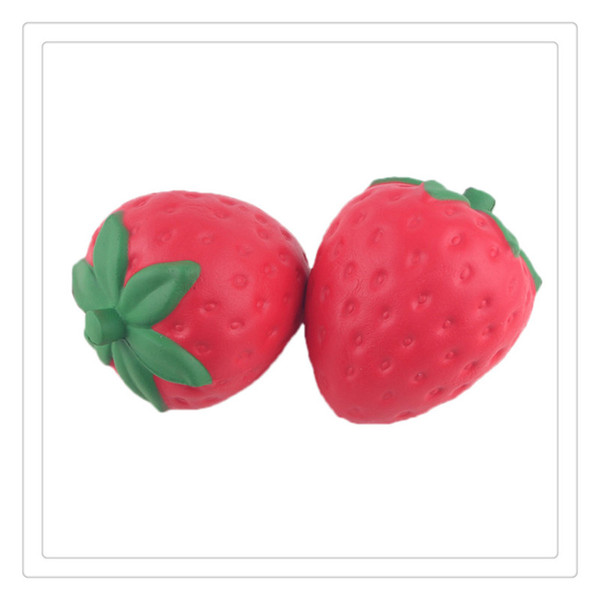 High Quality Strawberry Fruit Squishies Cute Pu Toys Slow Rising Squishy Kawaii Phone Charms Pendant Stress Relief Toys Kids Free Shipping