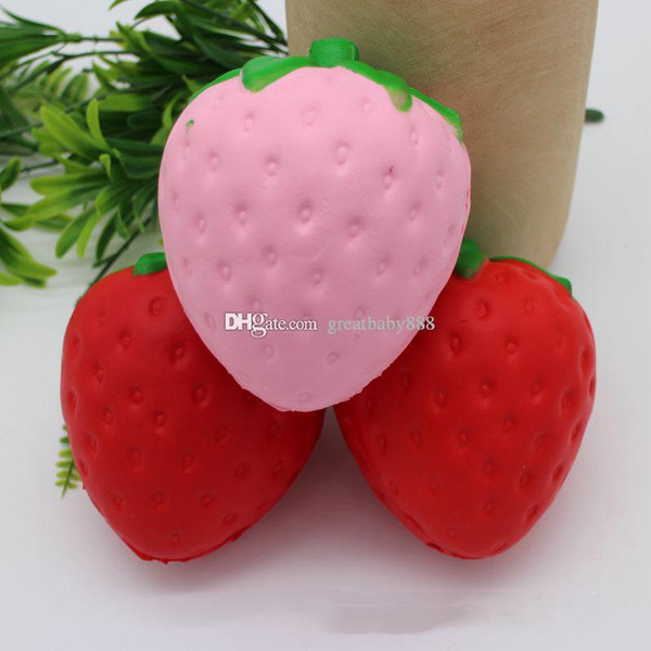 new Strawberry PU toys 11.5*9.5cm Squishy fruit Slow rebound Stuffed Animals Squishy toys EMS C2165