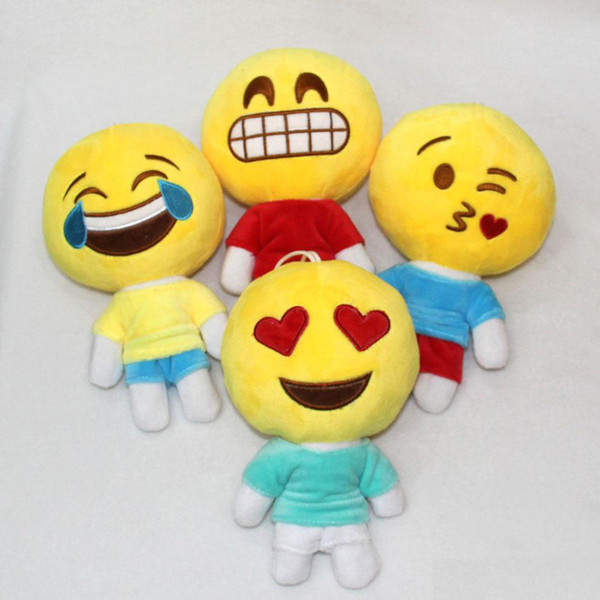 Newest 20cm Lovely QQ Expression Emoji /Shits Poop Smiley Pillows Cartoon Cushion Pillows Yellow Round Emoji Plush Doll Stuffed Plush Toy