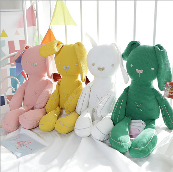 Stuffed Rabbit Dolls 50cm 70cm 90cm Easter Rabbit Toys Cute Baby Appease Bunny Plush Dolls Baby Boys Girls New Easter Gift