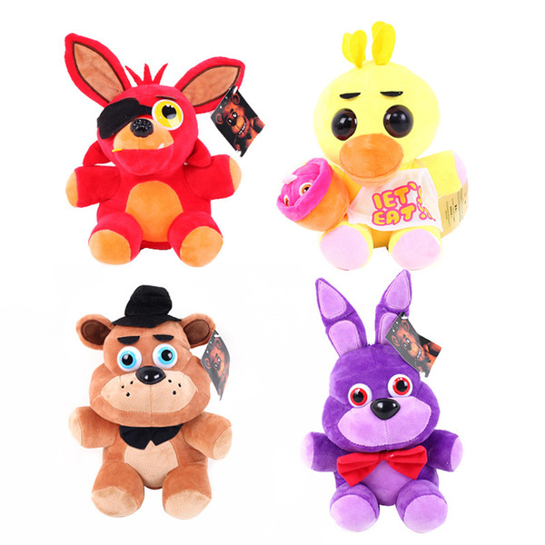 25cm 18cm Cartoon Anime Five Nights At Freddy Bear Dolls & Stuffed Toys Fazbear Mangle Foxy Bonnie Chica Children Plush Doll Gifts