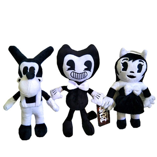 30cm Bendy Boris Alice Angel Plush Doll Ink Machine Thriller Plush Doll Soft Stuffed Figure for Kids Toy