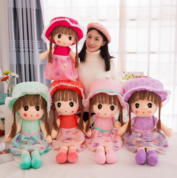 Plush Dolls For Baby Kids 45cm 60cm 80cm doll Plush toys ovely stuffed PP cotton Toys dolls girl birthday gift