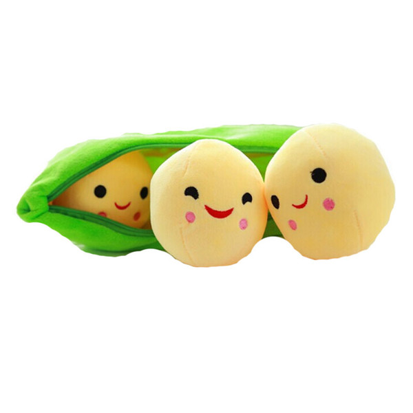 Cute Pea Stuffed Plant Doll Kids Baby Plush Toys Pea Pod Snow Peas Super Soft for Children Christmas Gifts Plush Toys 045