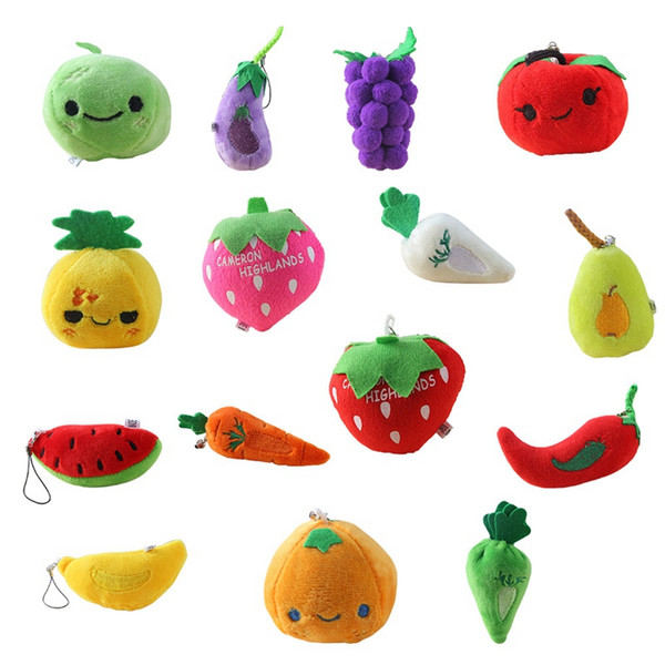 2018 New Hot Multi Models Fruits And Vegetables NEW Mini 5-10CM Approx Stuffed Plush Toy Dolls