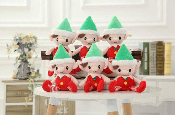 2018 Christmas Santa Elf Plush Toys 30cm Cute Christmas Spirit Doll Elf On Shelf Christmas Plush Doll Stuffed Toy Santa Deco Elves Toys