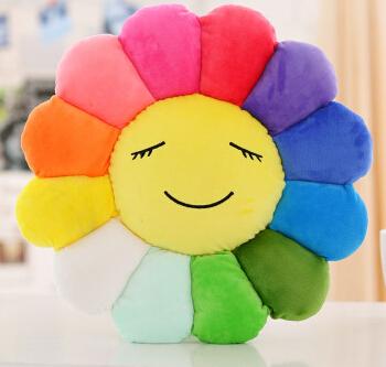 Wholesale- Super cute 1pc 40cm sunflower pillow stuffed girls birthday gift