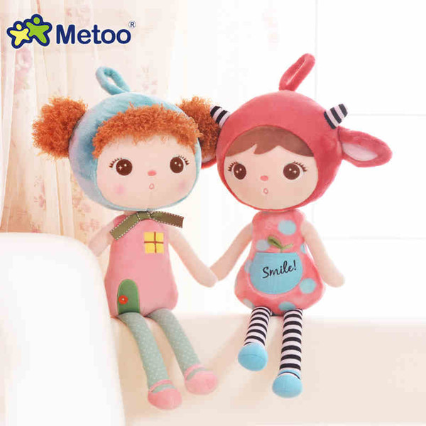 22CM Metoo Angela Girl Plush Dolls Cartoon Stuffed Plush Toys Lovey Girl Sleeping Dolls for Children Birthday Gifts