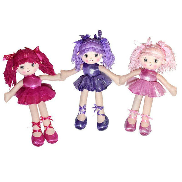 Cute Girls Plush Toys Kids Soft Stuffed Toy Three Colors Dancing Girl Figures Dolls Toys for Children 40cm