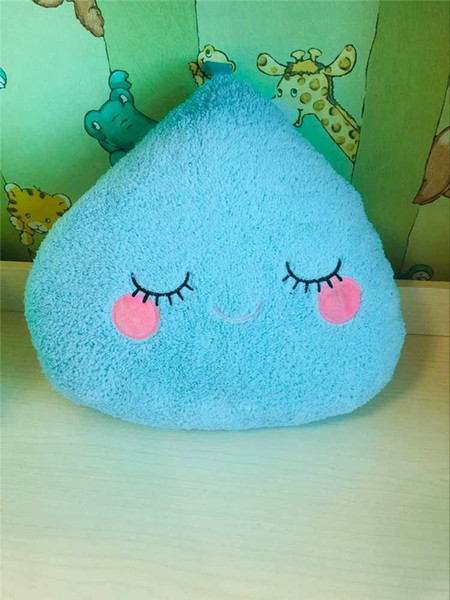 New white clouds star water drop pillow lovely super cute girl heart soft cotton cushion birthday or Christmas presents