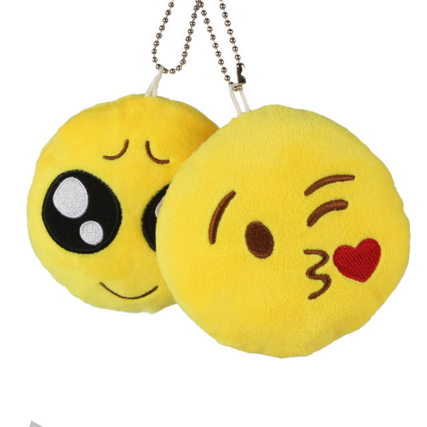 Cute Emoji Smiley Emotion 16 Styles Emotion Print Key Chain Toys Soft Toy Gift Samll Pendant Face Expression Bag Accessory