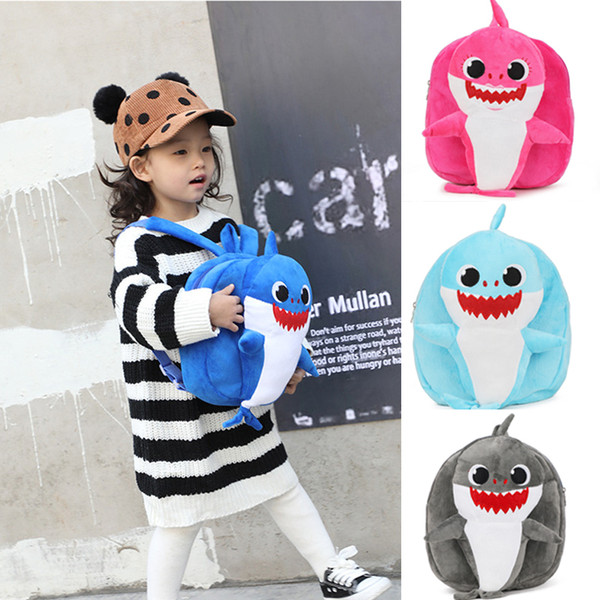 2019 New Child's pink blue mini shark Baby Bags school backpack Cartoon Baby mochilas for Kindergarten Boys and Girls Bagpack