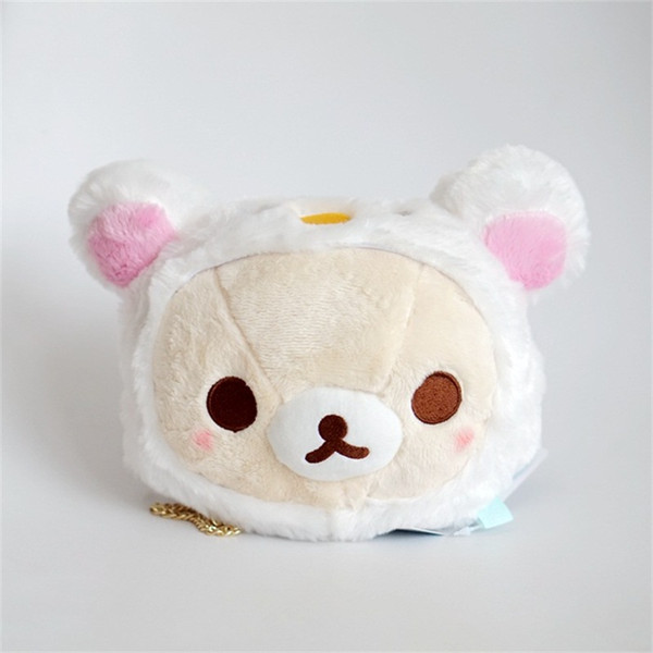 Bear Plush Toys Rilakkuma Dolls Chain Satchel Soft Relax Cartoon Stuffed Animals Plush Birthday Gifts 21ms F1