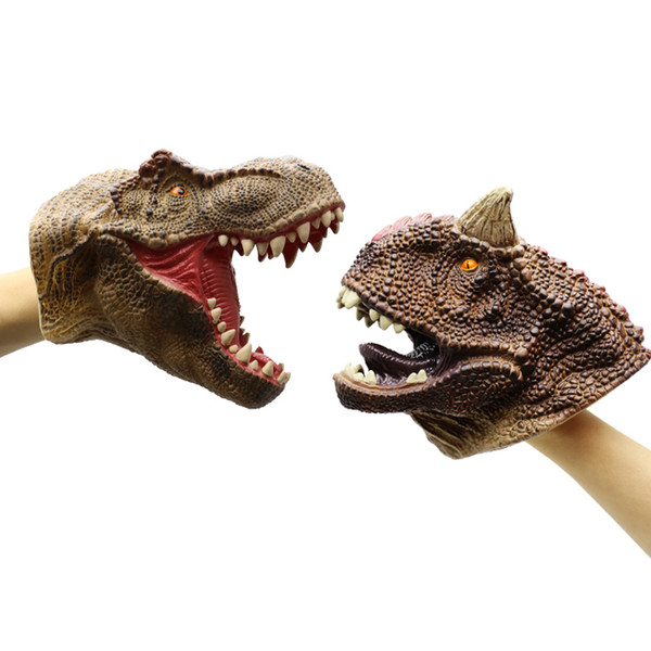 Free shipping 2 pcs T rex dinosaur hand puppet toy for kids