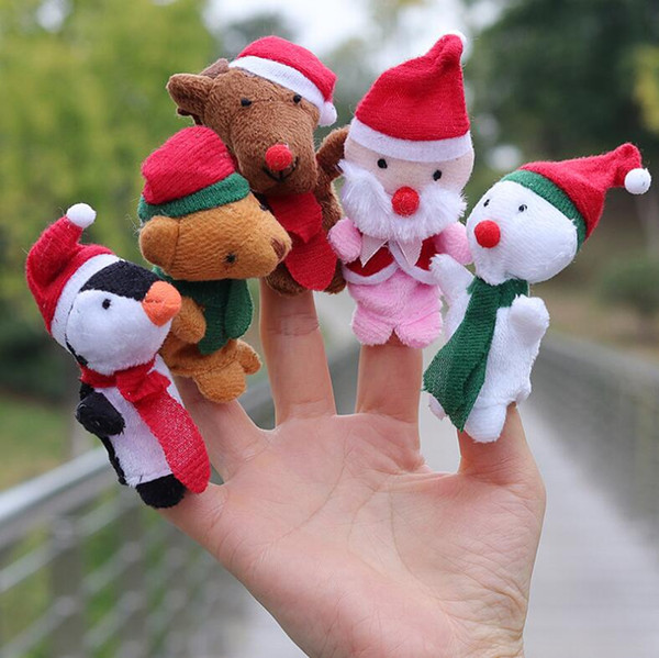 8CM Christmas Series - Mini Animal Finger Set, a set of five small dolls