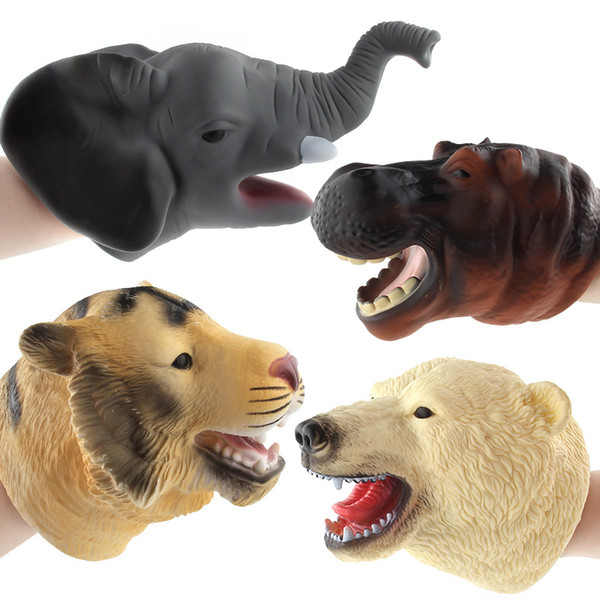 Cool Wild Animals Marine Life Dolphin Elephant Toy Hand Puppets Cartoon Lion Hand Puppet Doll Baby Kids Toys Birthday Gift