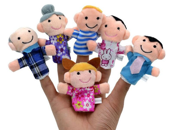 A family puppet plush toy educational toy refers to the hand fashion grandfather grandmother father mother sister brother puppet toy