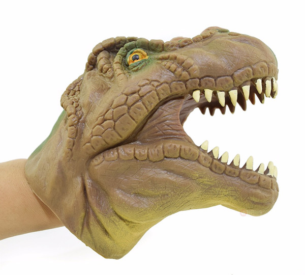 Wholesale Soft Vinyl PVC Dinosaur Hand Puppet Animal Head Hand Puppet Figure Toys Gloves Children Toy Model Gift