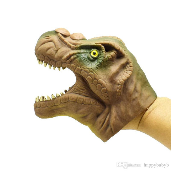 TPR Animal Finger Puppets toys Jurassic dinosaur Tyrannosaurus Hand Puppet toy Kids early education Finger Toy Storytelling props