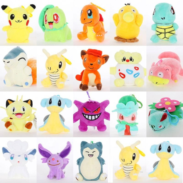 8'' 20cm Figures Plush dolls toys 13 style Pikachu Charmander Bulbasaur Jeni turtle Pikachu Plush dolls stuffed toys Puppet gift K008