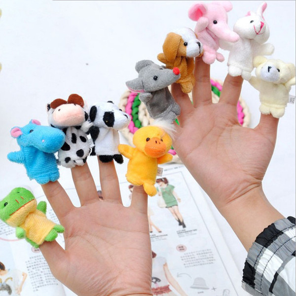 10PCS Story Time Finger Puppets Cute Cartoon Soft Finger Doll Finger Wear Plush Toys Animal Educational Puppets For Family Joy J