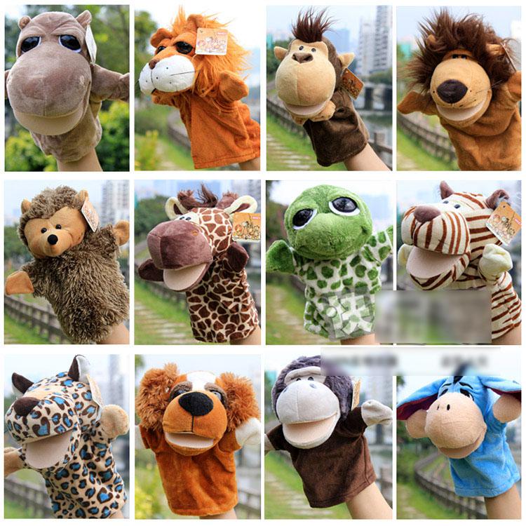 New Nici Hand puppets 18 designs forest animal hand puppet 10inch Tiger,Monkey,Lion,Deer Puppets