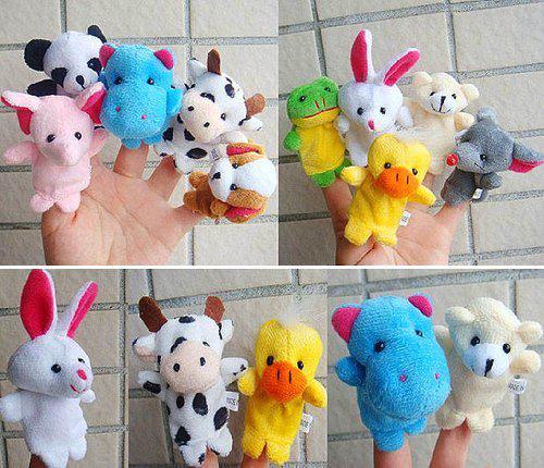 finger puppets Plush Animal finger doll Christmas gifts dolls 10pcs/pack 2packs/lot