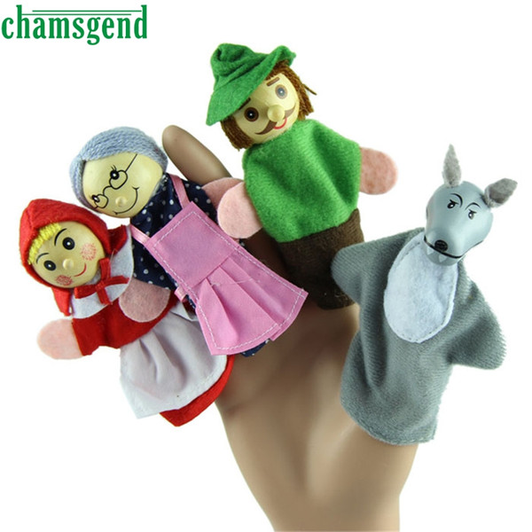 CHAMSGEND Best seller drop ship PCS Little Red Riding Hood Finger Puppets Christmas Gifts Baby Educational Toy S25