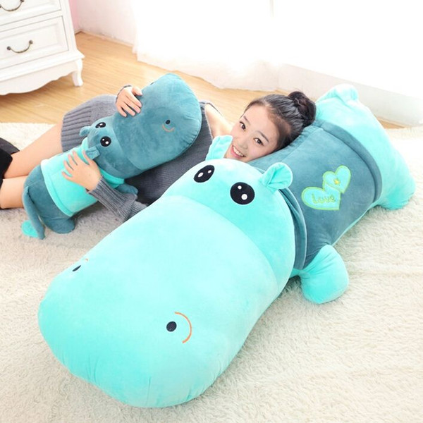 Hot Cute Plush toy stuffed animal hippo doll cloth sleeping pillow Ragdoll birthday gift for child stuffed toys