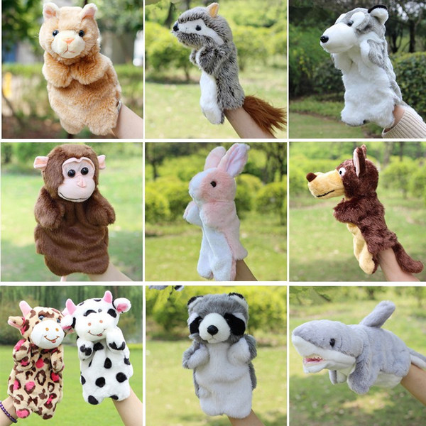 New Arrival Animal Hand Puppet Toys Plush Puppets Sloth Rabbit Cow Cat Monkey Snake Doll Baby Toy Brinquedo Marionetes Fantoche